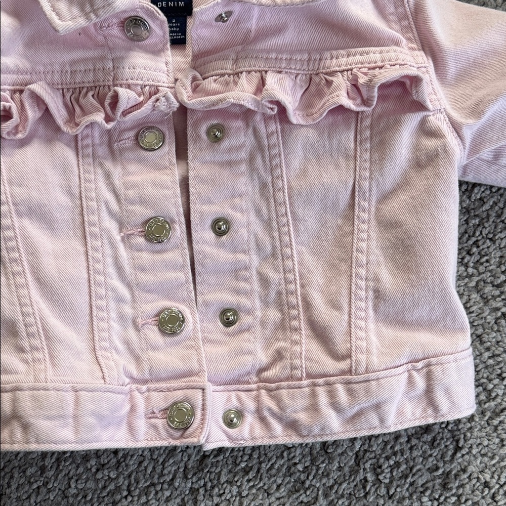 GAP Kids Light Pink Denim Jacket - Size 2 - Picture 3 of 3